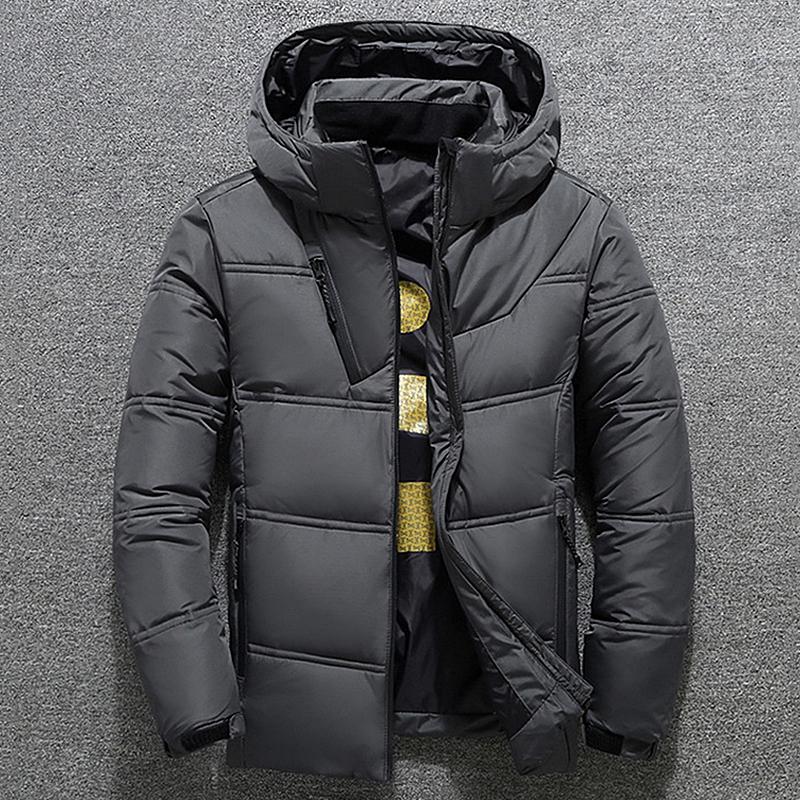Мужская зимняя куртка-пуховик, ветрозащитная и водонепроницаемая куртка, ветровка, пуховик, молодежная теплая куртка M