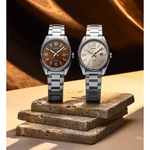 Casio General Line Watch: Beige MTP-1302DD-9AVDF, Beige, Modern, Beige, Modern