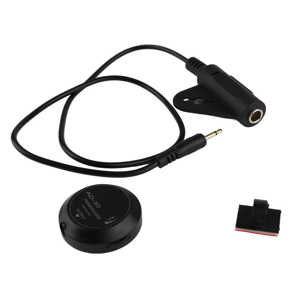 Acoustic Guitar Pickup Sound Hole Paste Contact Microphone Piezo Transducer Universal Instrument Accessories Black