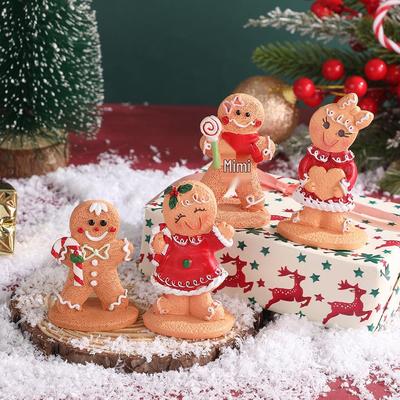 Cartoon Gingerbread Man Christmas Ornament: Holiday Window Decoration & Children's Gift