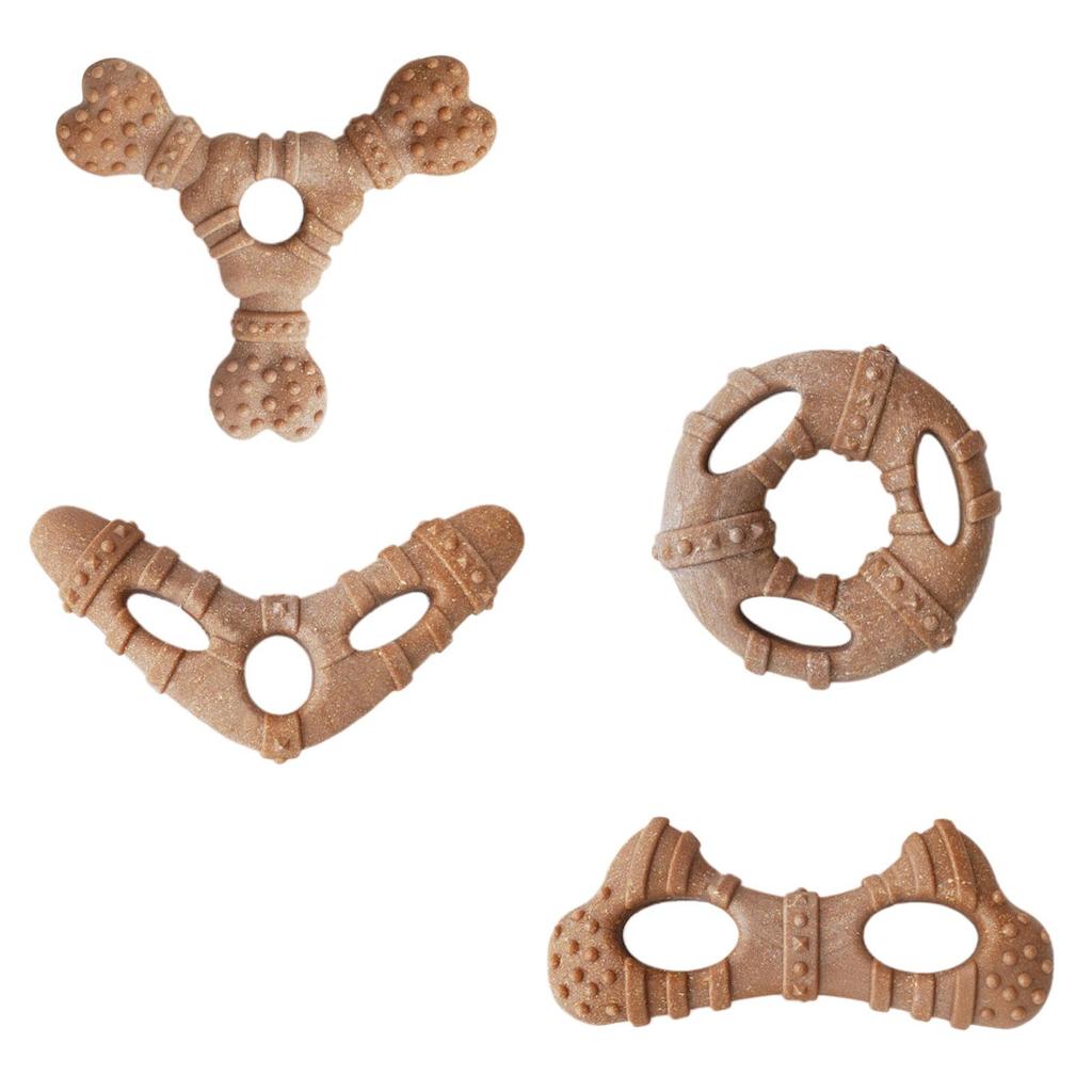 Dog Chew Toy Gnawing Bone Shape Toothbrush Stick Entertainment for Medium Large Dogs Teeth Cleaning Playtime