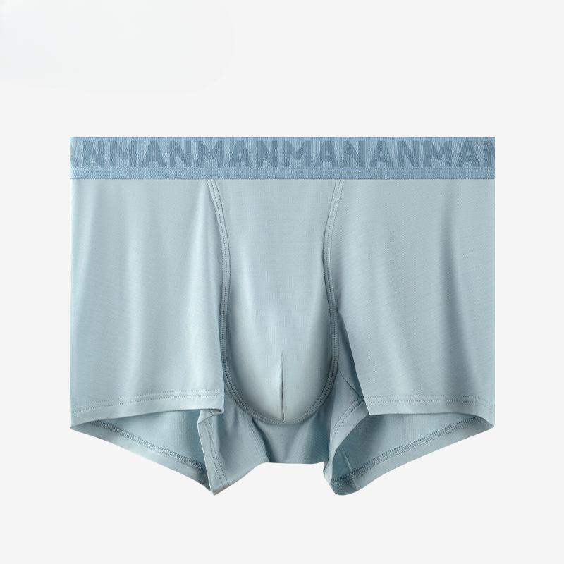 Pánské boxerky z čisté bavlny, antibakteriální, s vnitřním rozkrokem, prodyšné, pro chlapce, jednobarevné, pro mladé muže, do poloviny pasu