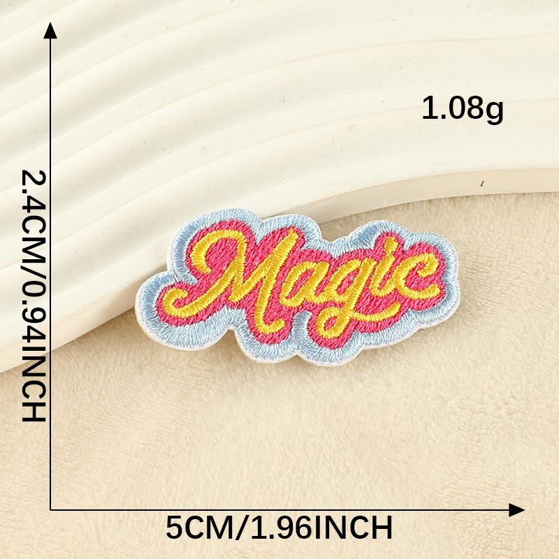 Embroidery Label Cartoon English Alphabet Embroidery Label Patch Sticker Shoe and Hat Badge Clothing Accessories Cloth Sticker