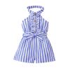 Kids Clothes Summer Fashion Sleeveless Halter Neck Short Jumpsuit for Girls Romper