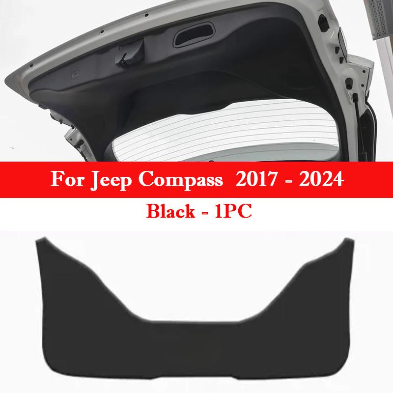 For Jeep Compass 2017-2024 Car Trunk Door Protective Pad Tailgate Anti-Scratch Anti Kick Mat Cargo Liner Interior Accessories чёрный