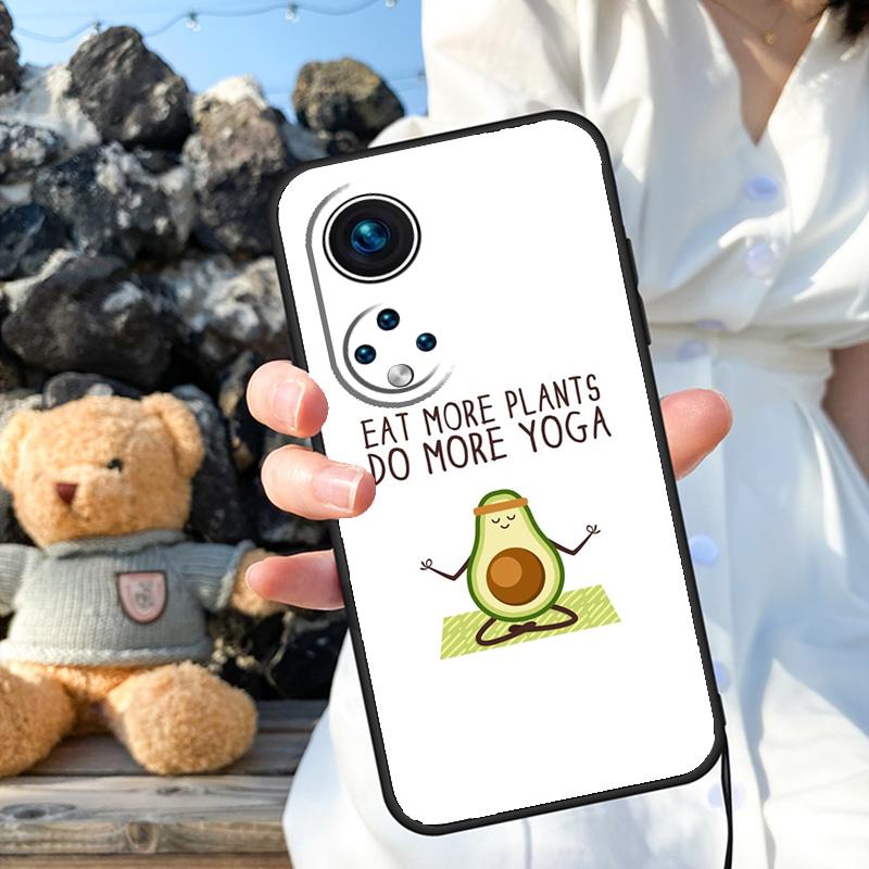 Avocado Yoga Funny Pattern Cover For Honor Magic 6 5 Lite Pro 50 70 90 Honor X8b X9b X6 X7 X8 X9 X6a X7a X9a X8a Case