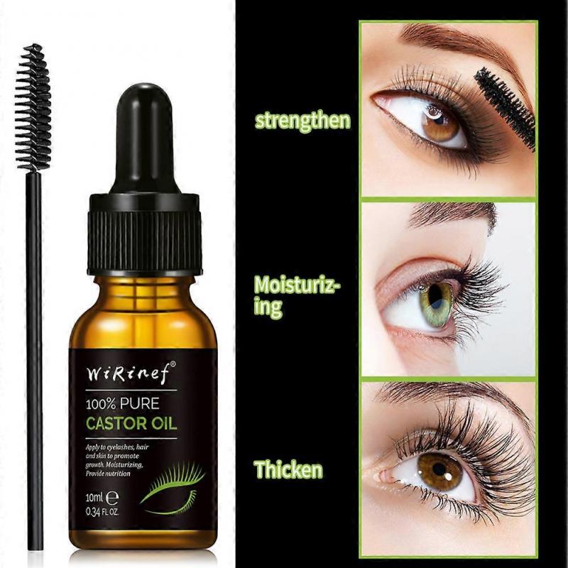 Castor Oil Eyelash Growth Serum Longer Fuller Eyelash Enhancer Treatment Nourishing Hair Lifting Eyebrow Lashes Essence