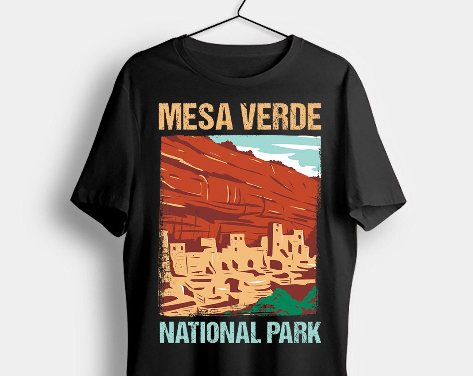 Mesa Verde National Park US T-Shirt, USA Colorado Ancestral Puebloan Cliff Dwellings Parks Lover Gifts, Camping Hiking Travel Birthday, 140