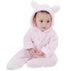 Infant Baby Warm Coral Fleece Romper Boy Girl Jumpsuit Bodysuit
