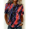 Women's T Shirt Print Graphic Marble Vintage Stylish Casual Short Sleeve Crew Neck Round Neck Regular Tops