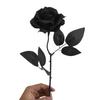 New Pure Black Single Rose Halloween Ghost Festival Horror Gothic Style Dark Bouquet Series Decoration Home Garden Room Decor