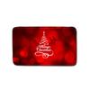 Christmas Printed Shower Curtain Floor Mat Four-Piece Bathroom Toilet Non-Slip Absorbent Carpet Toilet Non-Slip Door Mat