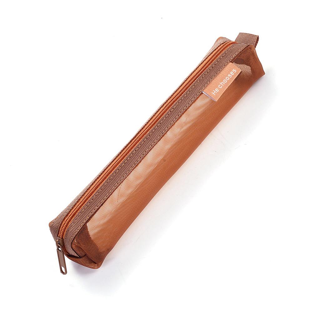 Clear Mesh Pencil Case See Through Pen Pouches Travel Pencil Holder Light Weight Pen Organizers Bag Travel Makeup Bag