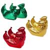 Metallic Color Clown Shoes Covers Elves Shoe Covers Overshoes Christmas Costume Accessories