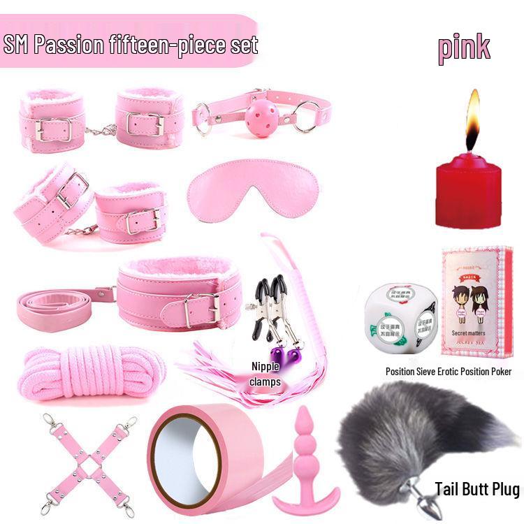 Kit Erotic SM pentru Adulți: Mască de ochi, Zăbală, Bici de piele și Corzi de legare