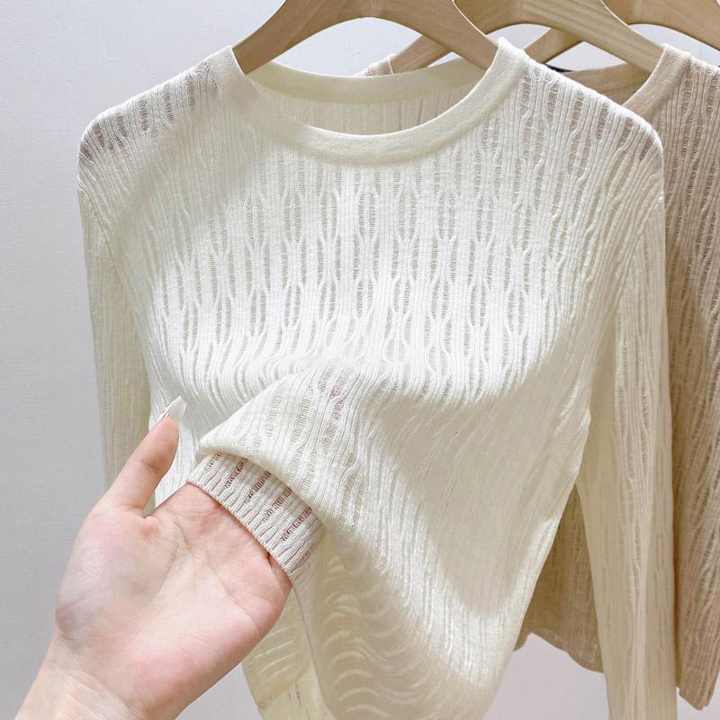 Women Sweaters Pullovers 2025 Autumn Winter Long Sleeve O-Neck Black Knitted Sweater Women Tops Pullover JJ109
