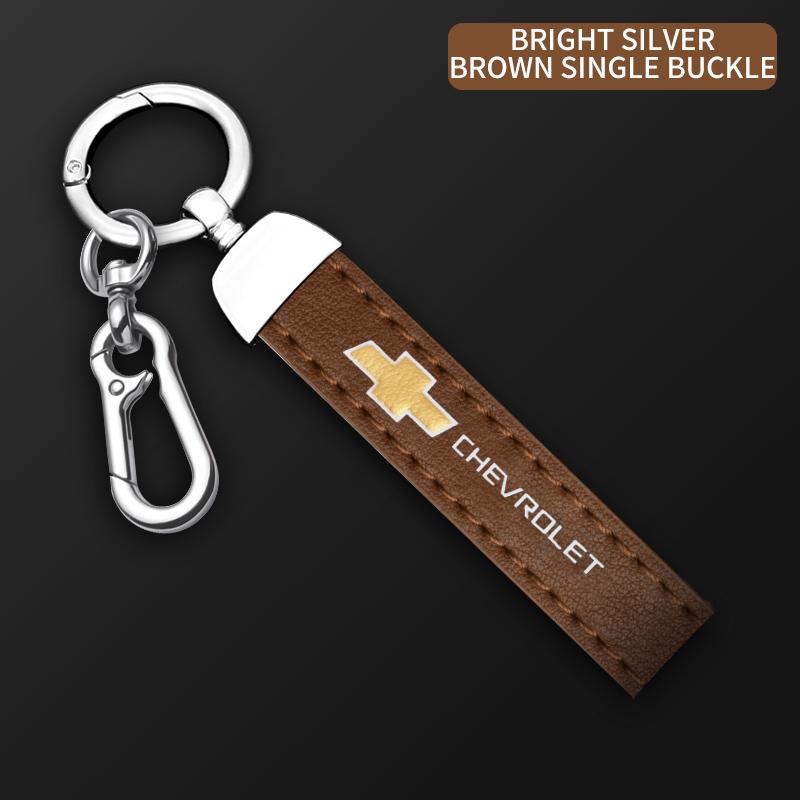 Multiple Colors Luxury Car KeyChain Genuine Leather Key Chain For Chevrolet Cruze Spark Captiva Suburban Camaro Malibu Silverado