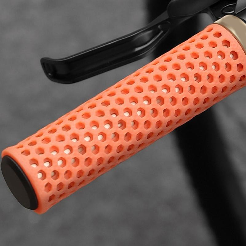 1 Pair Shock Absorbing Mountain Bikes Handlebars End Grip Bicycles Handle Cover Handlebars Grip Hollow Bicycles Grip