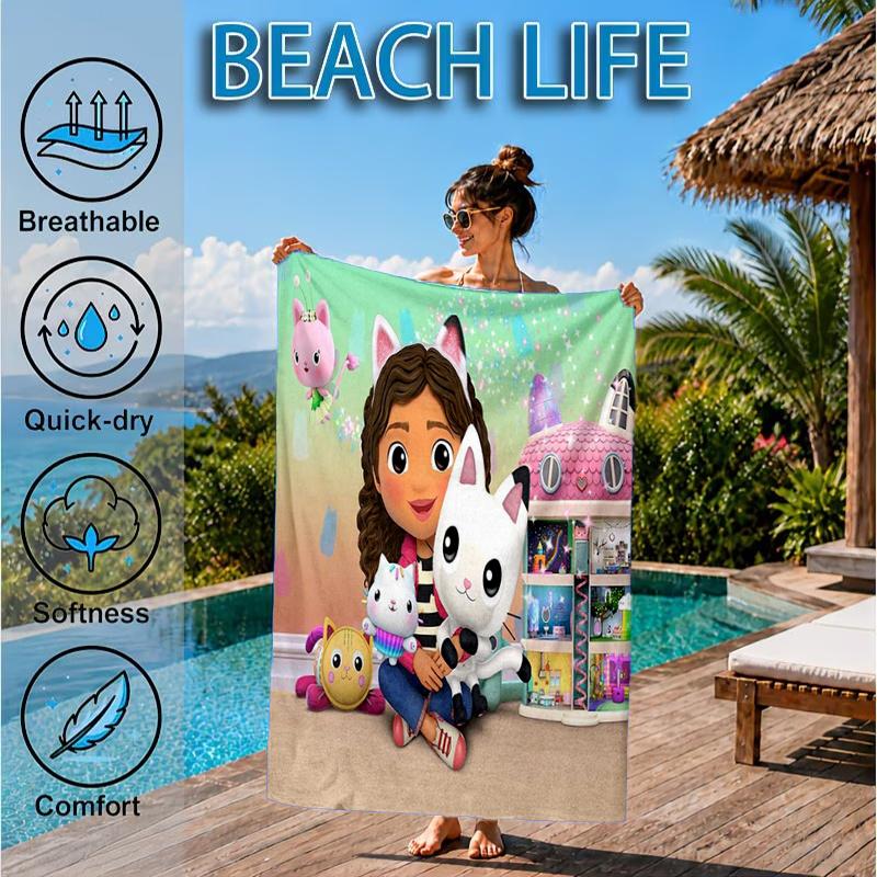 Rainbow Friends Dollhouse Beach Towel, Microfiber Beach Towel, Perfect For Pool, Beach, Travel, Home Decor Beach Party Fan gifts