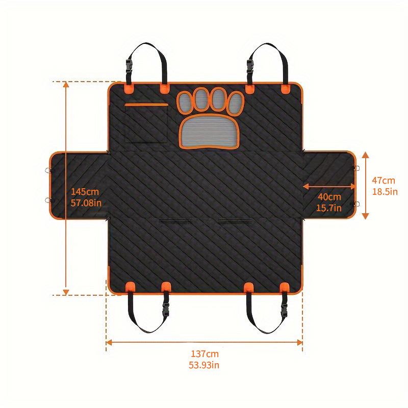 Dog Car Backseat Cover: 600D Oxford Cloth, Anti-dirt, Pet Isolation Mat.