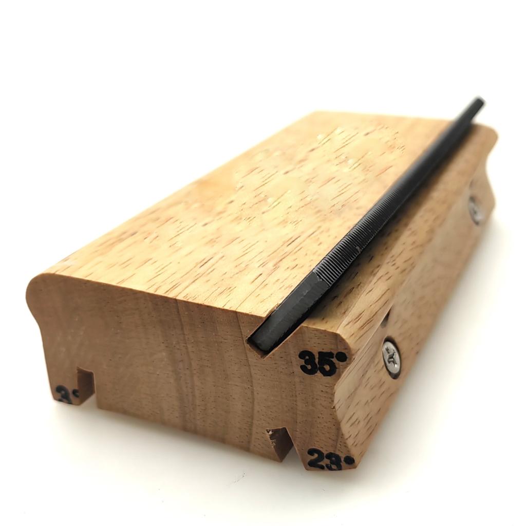 3/23/35-degree Tone End Bevel File Three-in-one Tone File Guitar Tone End Trimming and Chamfering Tool