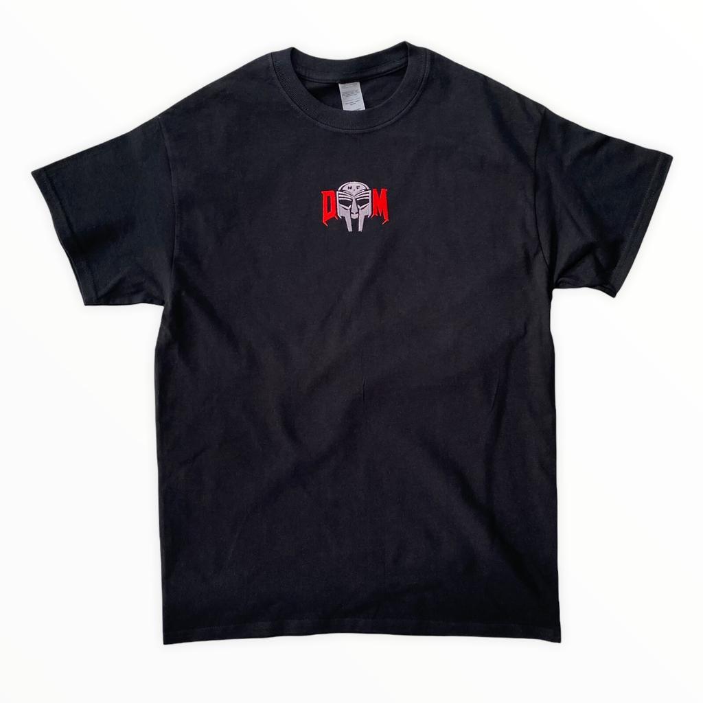 Actual Fact Doom DM Embroidered Hip Hop Black T-shirt