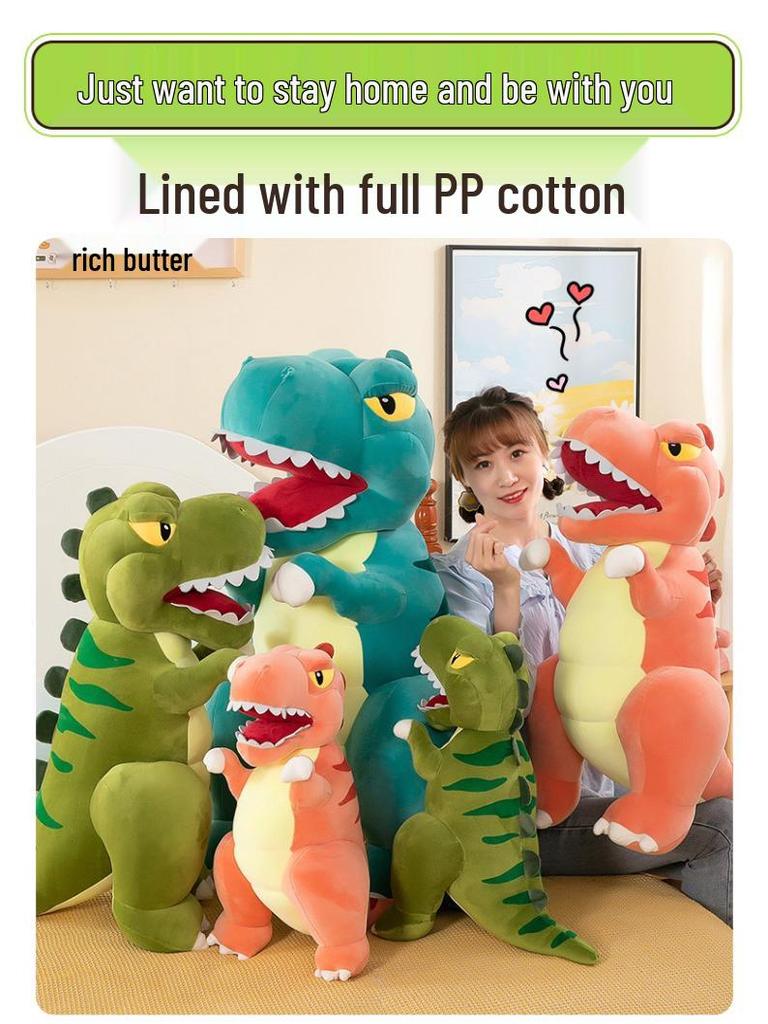 Großes Tyrannosaurus Rex Plüschtier - Weiches Kissen & Tröstendes Stofftier für Kinder