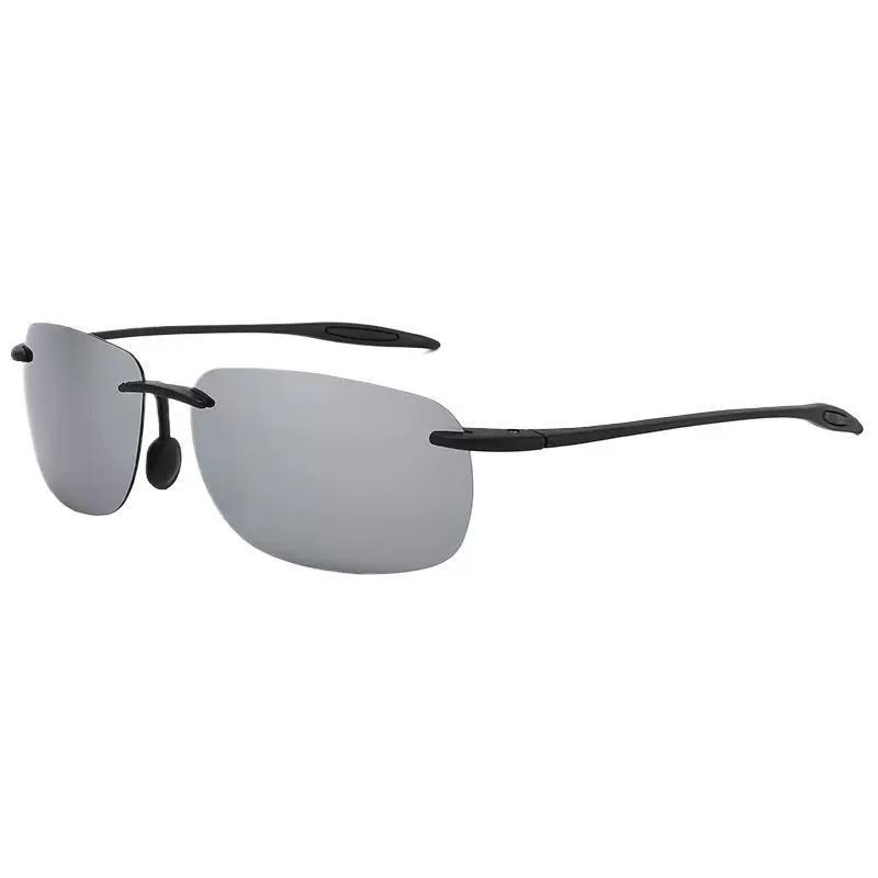 Men's Polarized Ultra Lightweight TR90 Square Frameless Sunglasses For Men Women Outdoor Driving Fishing Uv400 Sun Shade Glasses