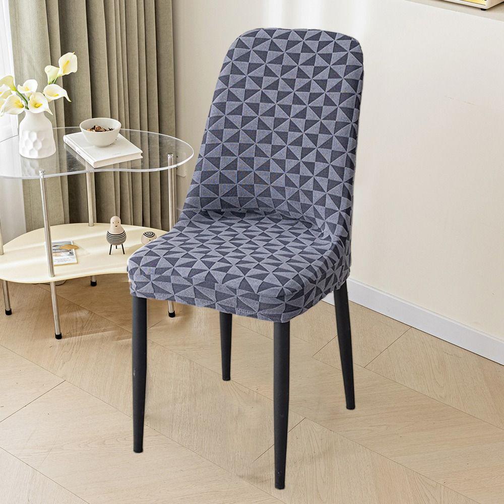 Dustproof Jacquard Arc Chair Cover Elastic Chair Protective Case Curved Seat Cover  Household