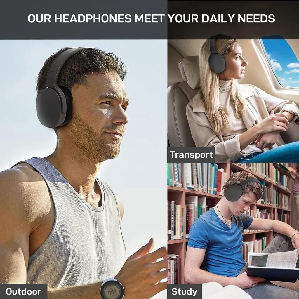 Wireless Headphone Bluetooth 5.3 Earphone HIFI Stereo Headset With Mic Noise Reduction Music Headband Headset