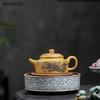 Dezhong-Purple Clay Teapot for Mining Section, Kung Fu Tea, Exquisite, 230ml Original ore section clay purple clay teapot 1pcs