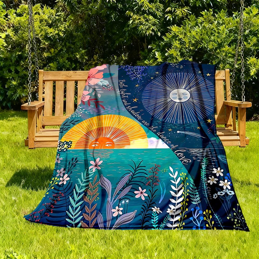 

1PC Natur Love Outdoor Blanket Lightweight Flannel, Soft & Warm, All-Season Use for Sofa, Outdoor, Camping, Living Room, Office71 130cmx150cm
