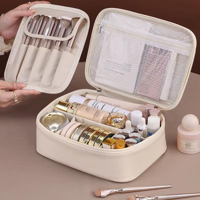 1pc Makeup Bag Hand-held Large Capacity Multi-layer Classification Storage Bag Portable Travel Toiletry Bag Cosmetics Organizer