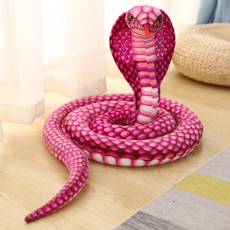 Cobra Plush Snake Simulation Doll - Large Zodiac Python Prop