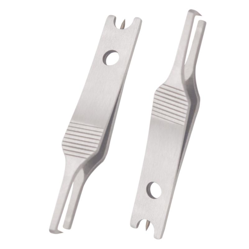 Stainless Steel Fishing Line Tweezers Cutter Lures Rings Loop Opener Quick Split Rings Opener Mini Size Fishing Pliers