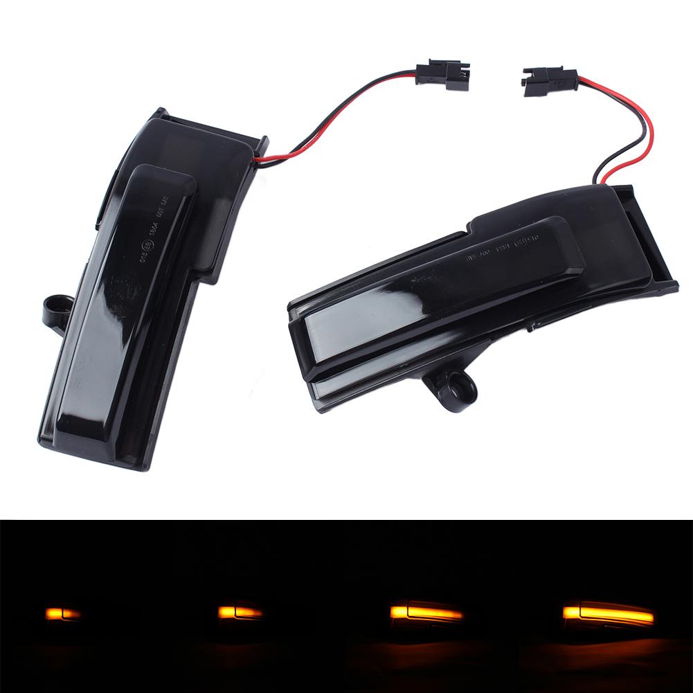Dynamic Side Mirror Lights Auto LED Mirror Signal Black Smoked Sequential Lights Direct Installation Non-deformed
