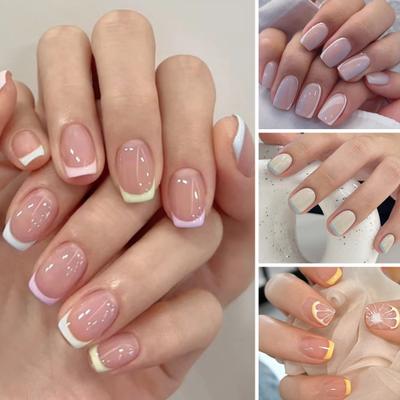 24Pcs Fake Nails DIY Manicure Tool Beautiful Perfect Fitting Wide Application Fake Nails Women Accessories