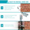 2Pcs Square Post Female Hinges 1-3/8 Inch Wall Mount Metal Gate Hinge with Bolts & Nuts  for Repairing and Replacing Fence Gate