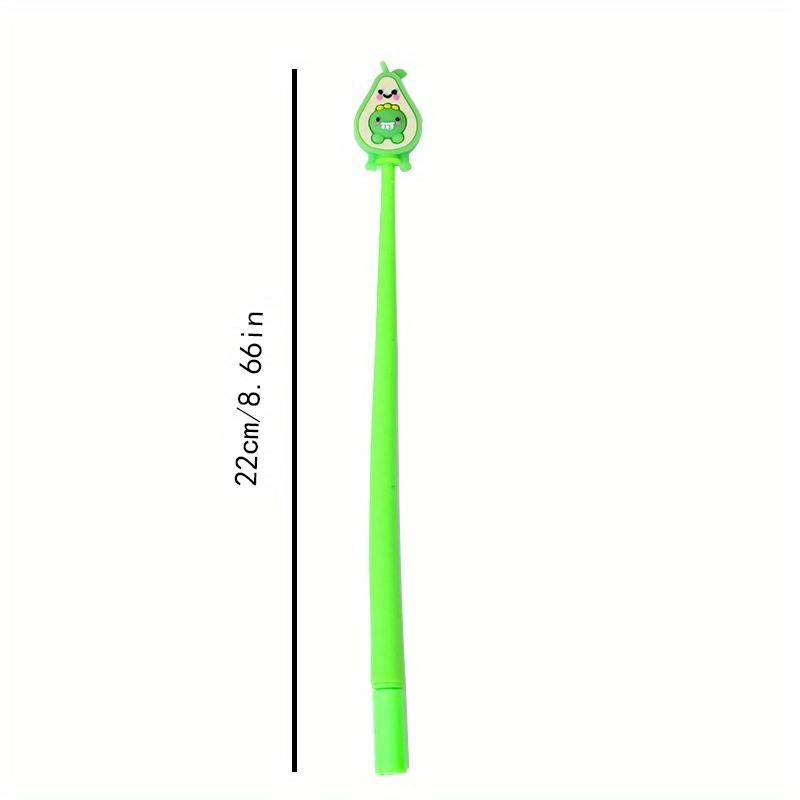 Back To School Season 48pcs 0.7mm Soft Glue Avocado Shake Neutral Pen Cartoon Fruit Shape Shake Pen Black Signature Pen Gift Pen