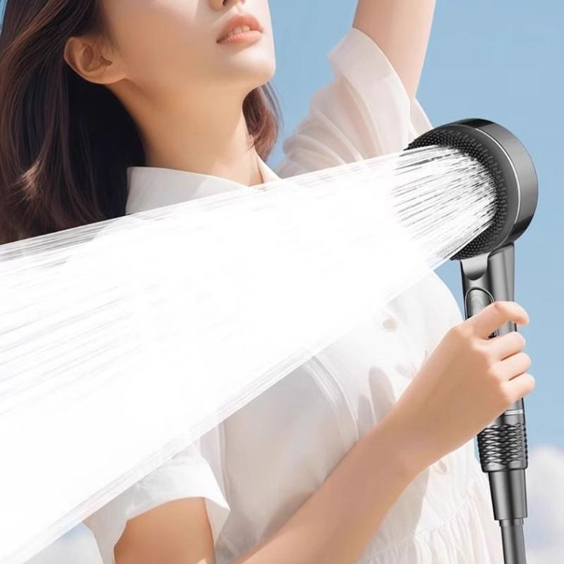 Water Saving High Pressure Filter Shower Head 4 Sprays Setting Massage Hand Showerhead For Enhanced Bath Experience