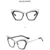 Women's Glasses, Fashionable Large-frame Metal Cat Eye Hollow Glasses.