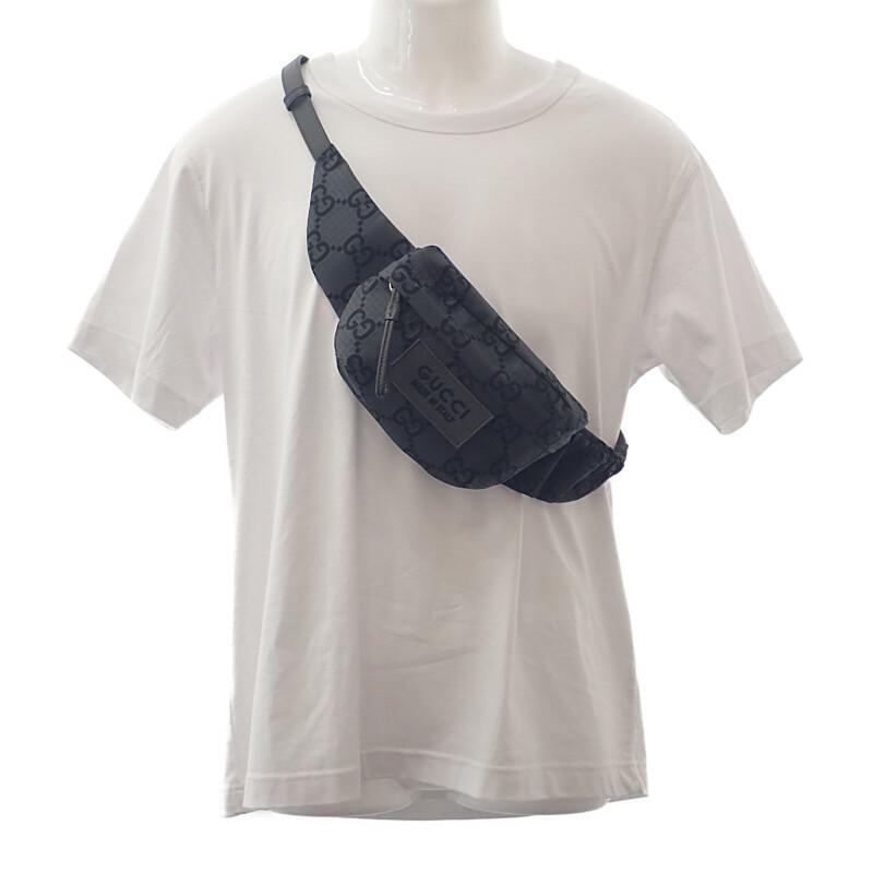 GUCCI  767934 body bag black/gray mens