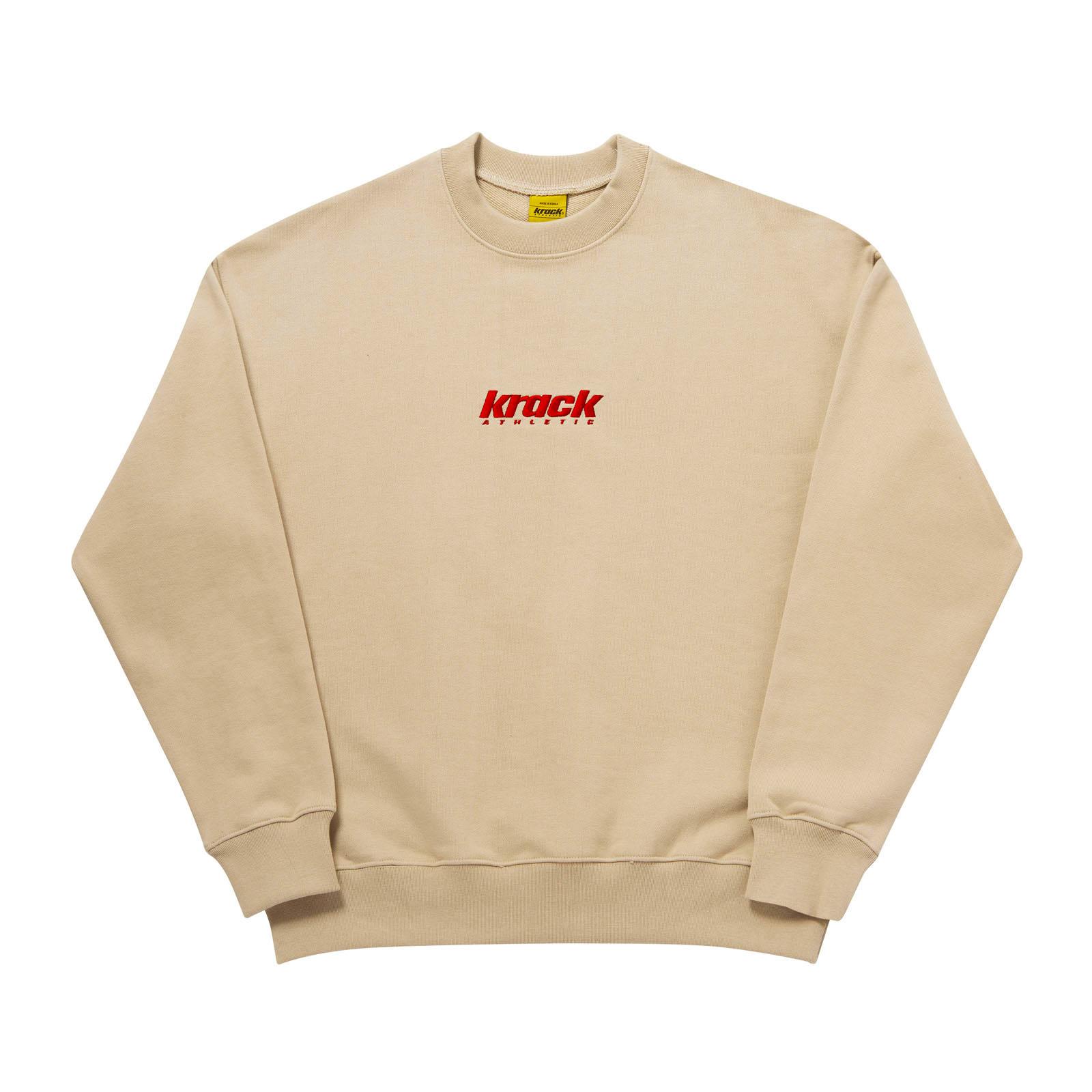 Свитшот с базовым логотипом Crack Athletic Бежевый Beige/L
