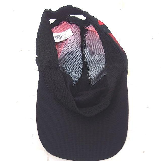 Used adidas Domestic Genuine Cap Hat Mesh Logo Print Line 54-57 Black Pink Black /TT