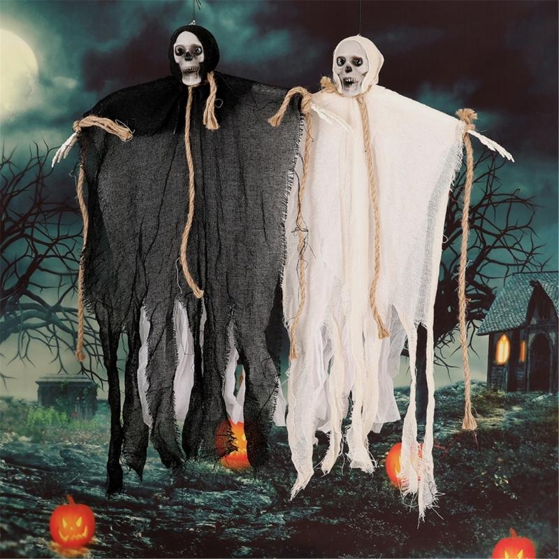 2pcs Skull Specter Ornament Halloween Hanging Specter Skeletons Specter For Outdoor Indoor Decoration