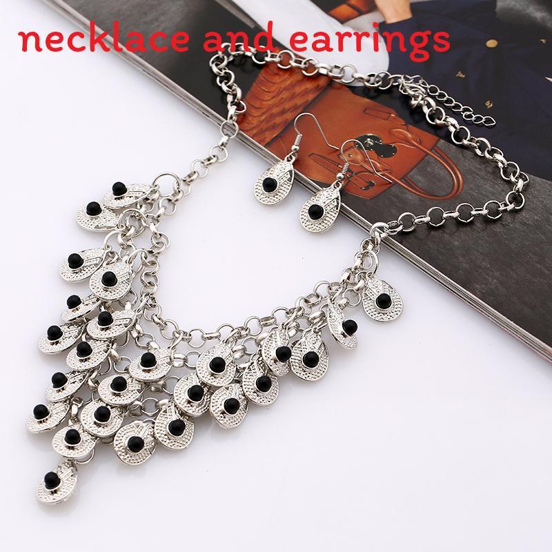 Ethnic Style Multi Layer Design Simulation Gemstone Decoration Women Necklace For Daily Use