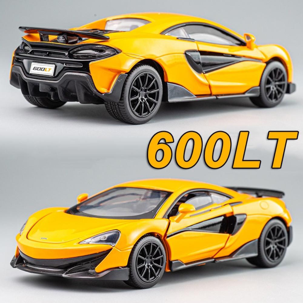 1:32 600LT 765LT Modell Legierung Druckguss Auto Spielzeug Ornament Türen Geöffnet Sound Licht Rückzieher Miniatur Fahrzeug für Kinder Perfektes Geschenk