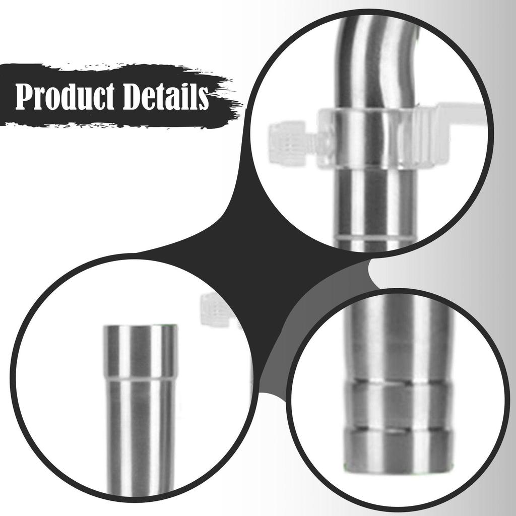 Edelstahl Aquarium Seerosenrohr Set 360 Grad Drehbar Ausflussrohr Filteranschluss für Pflanzenbecken Süßwassergebrauch
