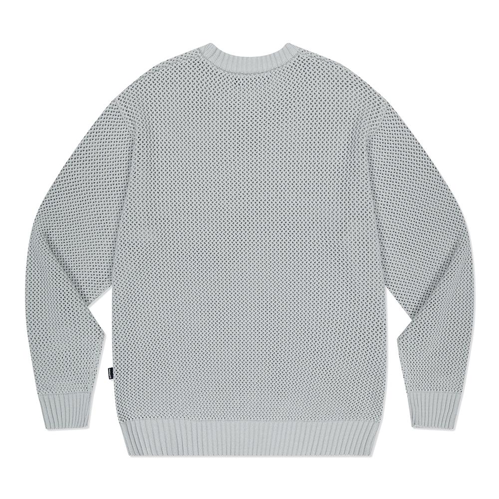MAHAGRID Basic Logo Mesh Knit Gray(Mg2Dsmk600A)