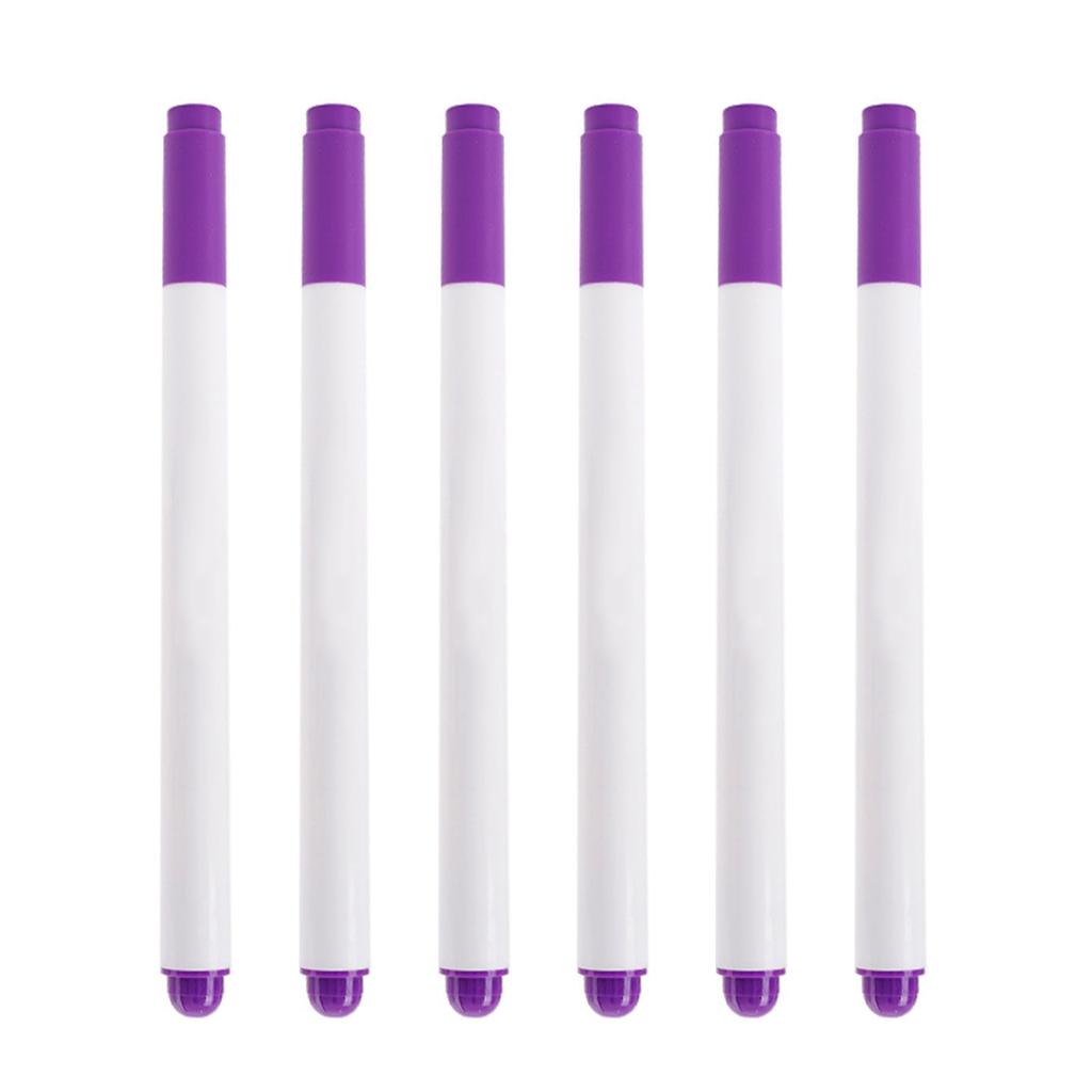 6Pcs Air Erasable Fabric Pen (1mm or 0.5mm) Water Soluble Fabric Marker Fine Point for Sewing Marking and Craft Project